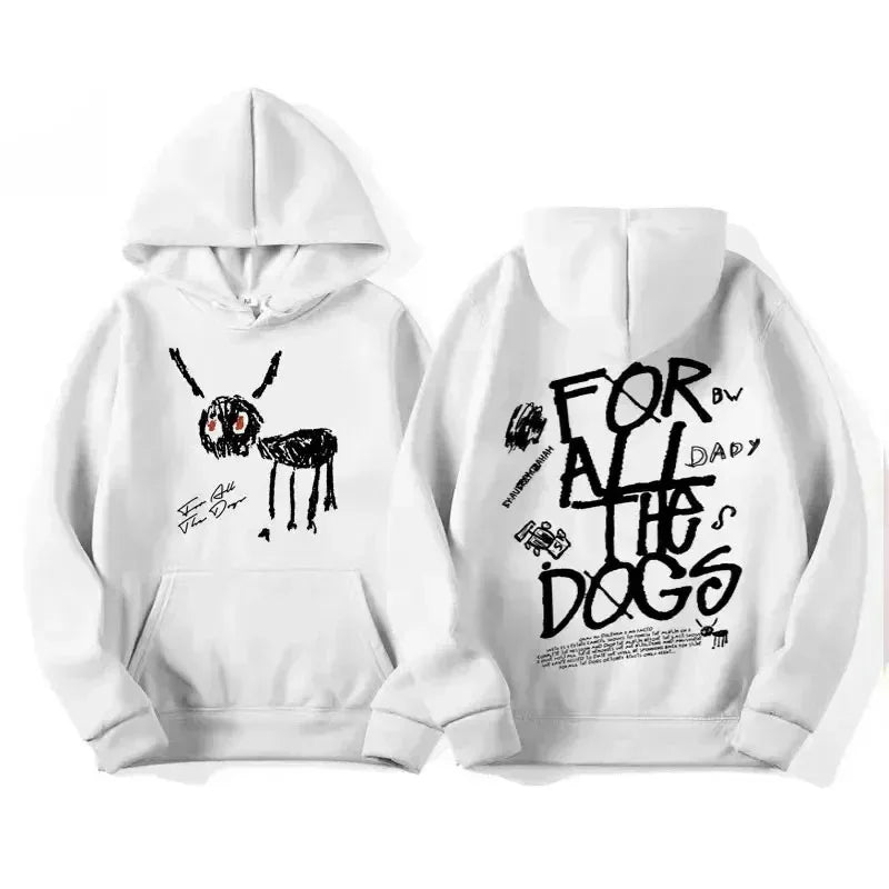 Fall/Winter Men's/Women's Fashion Hip Hop Hoodies Sweatshirts Hoodies Rapper Drake All The Dogs New Album Pattern Hoodies