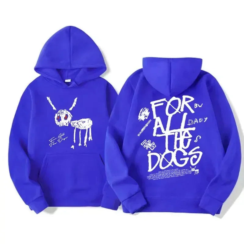 Fall/Winter Men's/Women's Fashion Hip Hop Hoodies Sweatshirts Hoodies Rapper Drake All The Dogs New Album Pattern Hoodies
