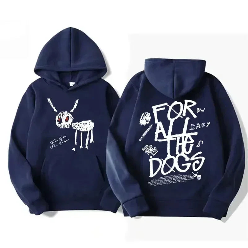 Fall/Winter Men's/Women's Fashion Hip Hop Hoodies Sweatshirts Hoodies Rapper Drake All The Dogs New Album Pattern Hoodies