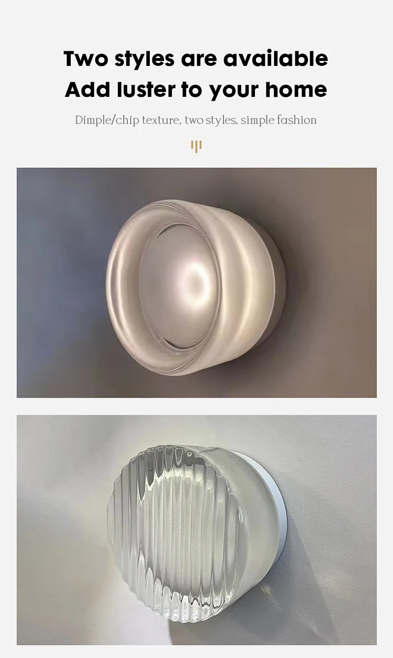 Minimalist LED Wall Lamp Amber Acrylic Bedroom Bedside Living Room Light Home Decor Simple Modern Lighting Design