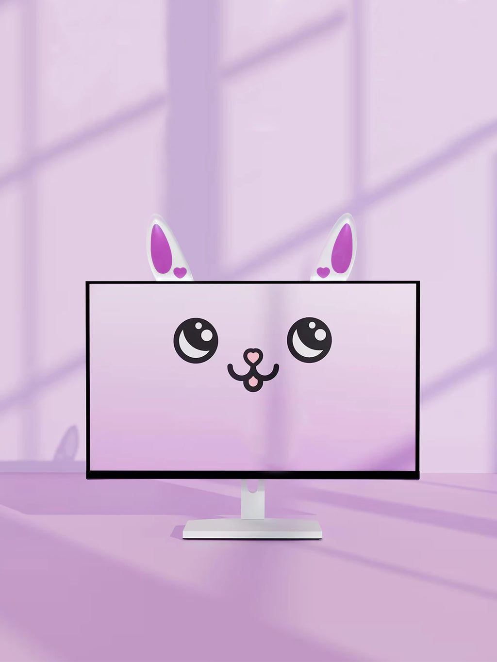 Kawaii Bow Monitor Decor Pink Acrylic Bowknot PC Accessories Cute Desktop Decoration for Gaming Setup,Screen,Home Office & Gift