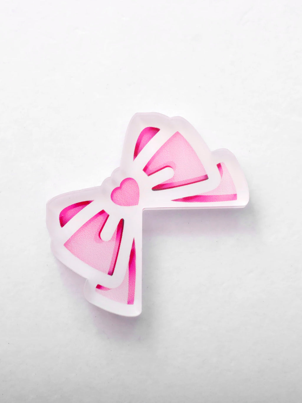 Kawaii Bow Monitor Decor Pink Acrylic Bowknot PC Accessories Cute Desktop Decoration for Gaming Setup,Screen,Home Office & Gift