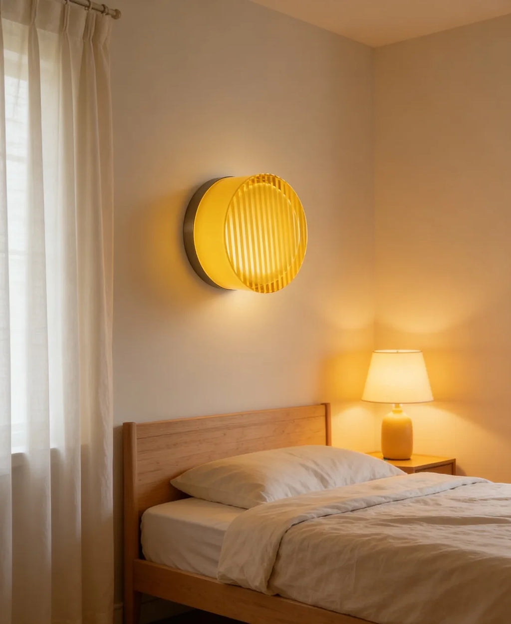 Minimalist LED Wall Lamp Amber Acrylic Bedroom Bedside Living Room Light Home Decor Simple Modern Lighting Design
