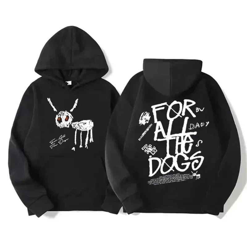 Fall/Winter Men's/Women's Fashion Hip Hop Hoodies Sweatshirts Hoodies Rapper Drake All The Dogs New Album Pattern Hoodies