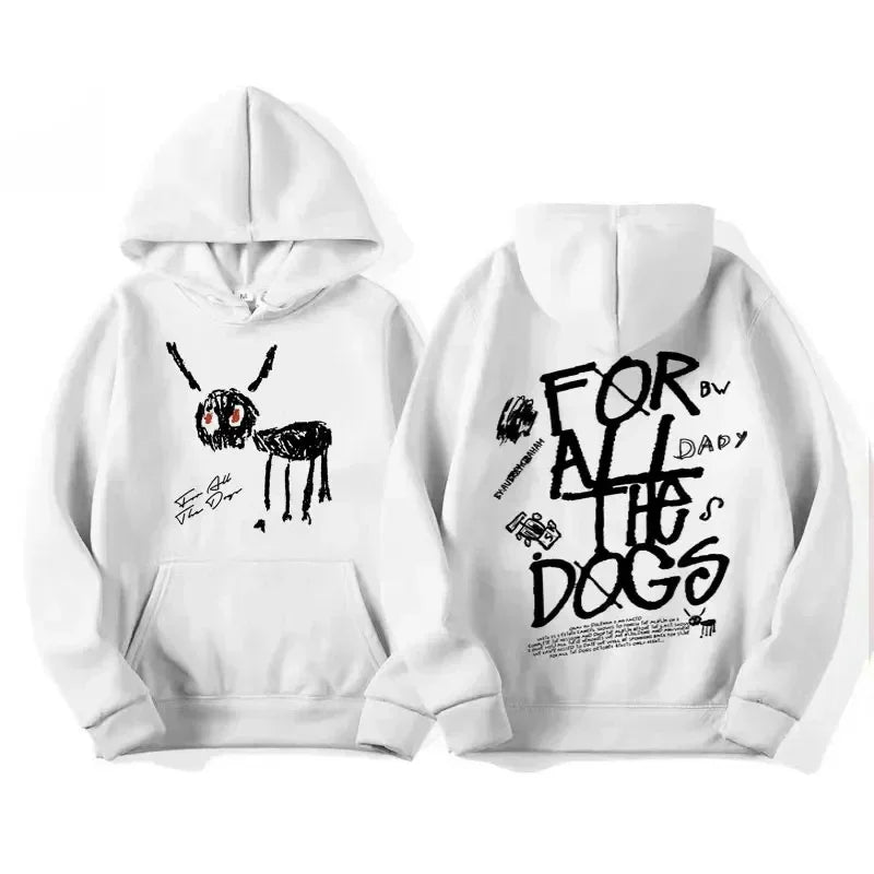 Fall/Winter Men's/Women's Fashion Hip Hop Hoodies Sweatshirts Hoodies Rapper Drake All The Dogs New Album Pattern Hoodies