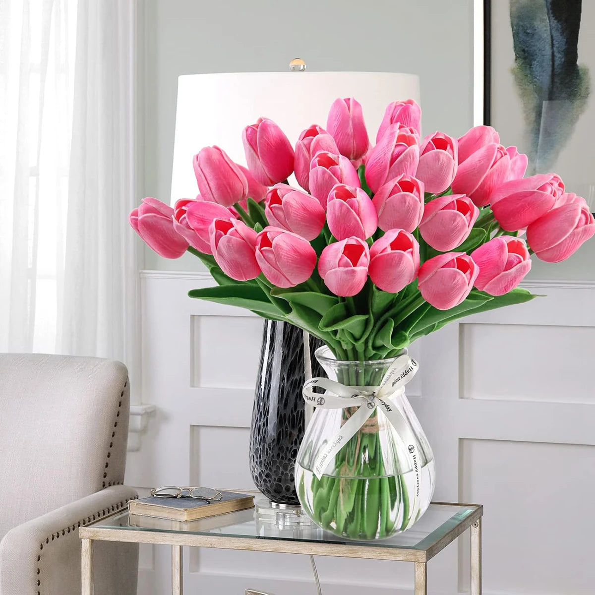 10/30PCS Artificial Flowers Real Touch Tulip Scrapbooking Vase Home Decor Wedding Garden Rose Arch Garland Mother's Day Bouquets