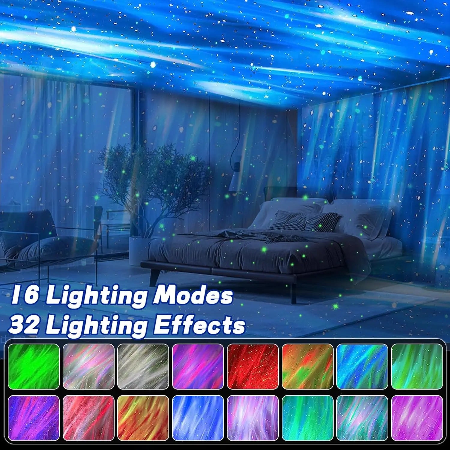 2025 Upgrade Astronaut Northern Lights Aurora Projector Night Light Spaceman For Kid Adult Gaming Room/Party/Home Decor