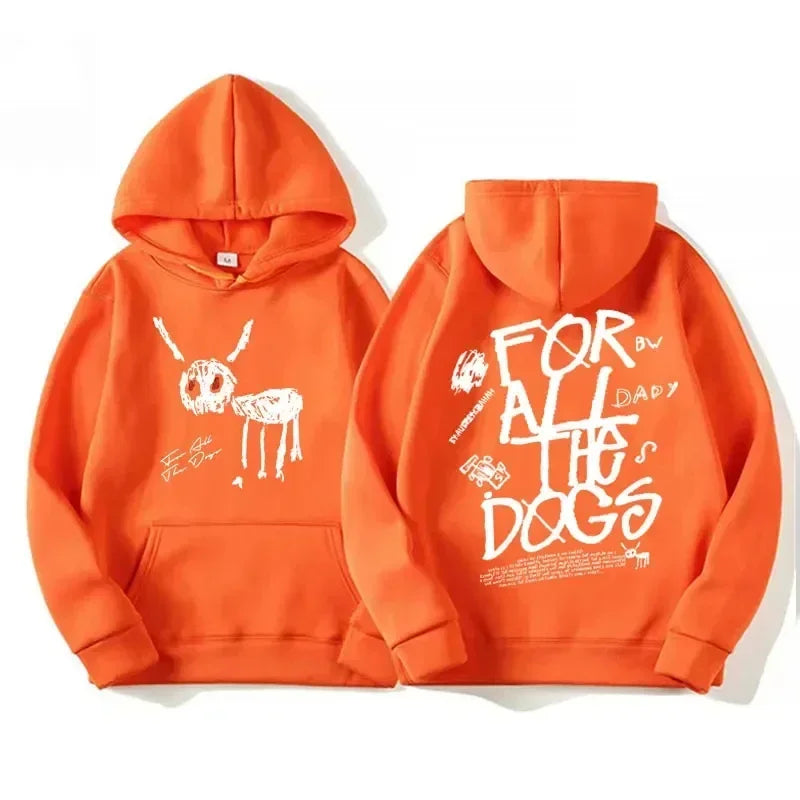 Fall/Winter Men's/Women's Fashion Hip Hop Hoodies Sweatshirts Hoodies Rapper Drake All The Dogs New Album Pattern Hoodies