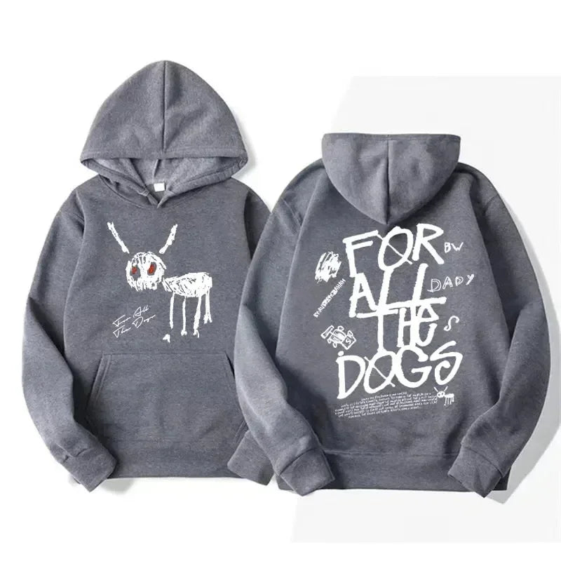 Fall/Winter Men's/Women's Fashion Hip Hop Hoodies Sweatshirts Hoodies Rapper Drake All The Dogs New Album Pattern Hoodies