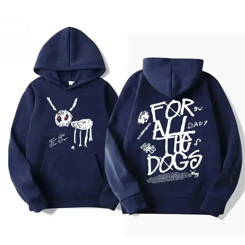 Fall/Winter Men's/Women's Fashion Hip Hop Hoodies Sweatshirts Hoodies Rapper Drake All The Dogs New Album Pattern Hoodies