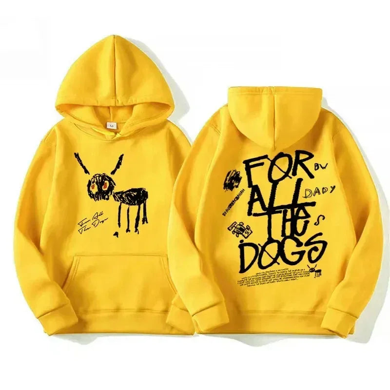 Fall/Winter Men's/Women's Fashion Hip Hop Hoodies Sweatshirts Hoodies Rapper Drake All The Dogs New Album Pattern Hoodies