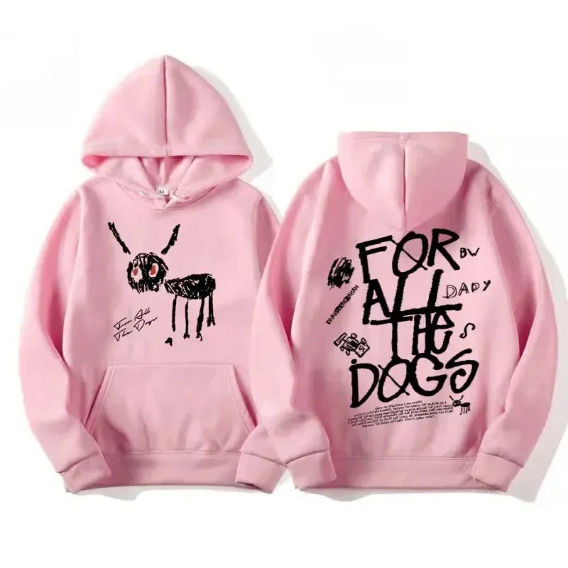 Fall/Winter Men's/Women's Fashion Hip Hop Hoodies Sweatshirts Hoodies Rapper Drake All The Dogs New Album Pattern Hoodies
