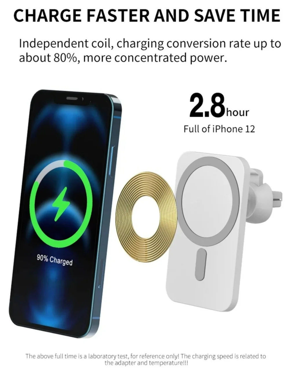 15W Magnetic Wireless Charger Car Fast Charging Adapter Air Outlets Mobile Phone Holder For MagSafe iPhone 16 15 Pro Max Xiaomi