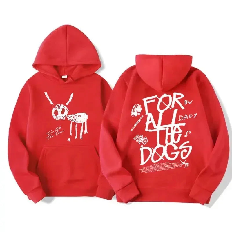 Fall/Winter Men's/Women's Fashion Hip Hop Hoodies Sweatshirts Hoodies Rapper Drake All The Dogs New Album Pattern Hoodies